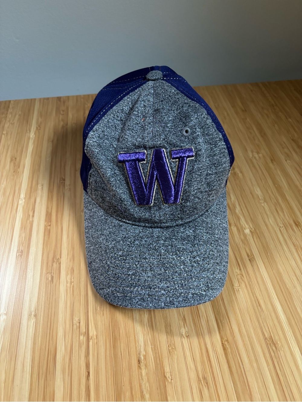 Women's Gray and Purple UW Baseball Cap